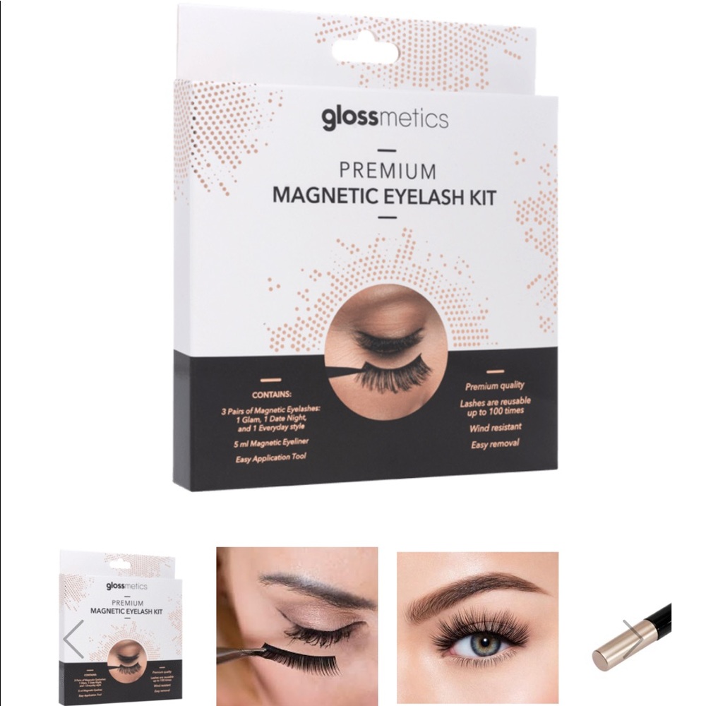 Glossmetics Premium 3-Pairs Magnetic Eyelash Kit